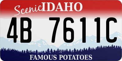 ID license plate 4B7611C