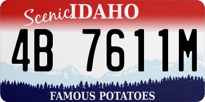 ID license plate 4B7611M