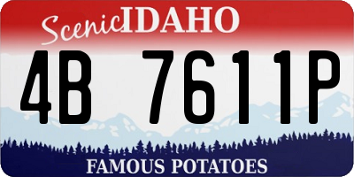 ID license plate 4B7611P