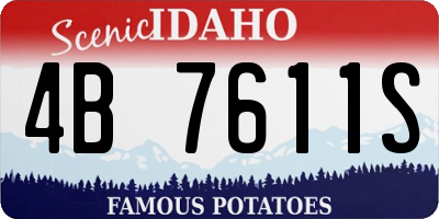 ID license plate 4B7611S