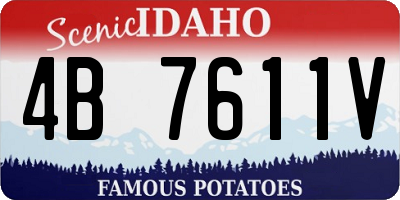 ID license plate 4B7611V