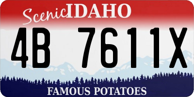 ID license plate 4B7611X