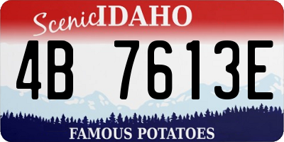 ID license plate 4B7613E