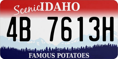 ID license plate 4B7613H