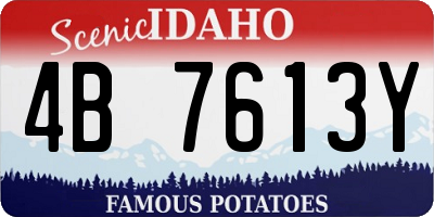 ID license plate 4B7613Y