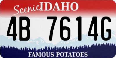 ID license plate 4B7614G