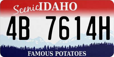 ID license plate 4B7614H