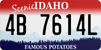 ID license plate 4B7614L