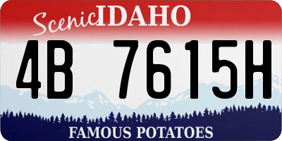 ID license plate 4B7615H