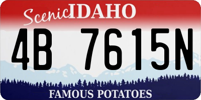 ID license plate 4B7615N