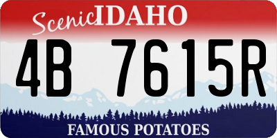 ID license plate 4B7615R