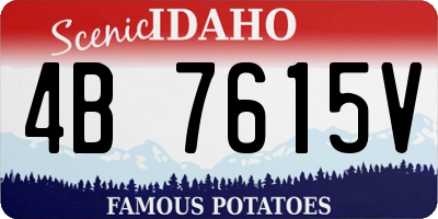 ID license plate 4B7615V