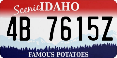 ID license plate 4B7615Z
