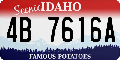 ID license plate 4B7616A