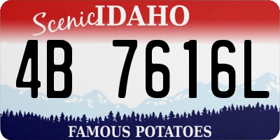 ID license plate 4B7616L