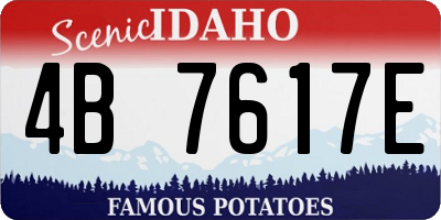 ID license plate 4B7617E