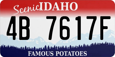 ID license plate 4B7617F