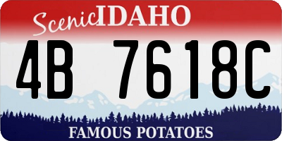 ID license plate 4B7618C