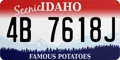 ID license plate 4B7618J