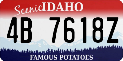 ID license plate 4B7618Z
