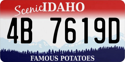 ID license plate 4B7619D