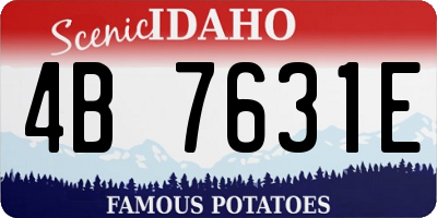 ID license plate 4B7631E