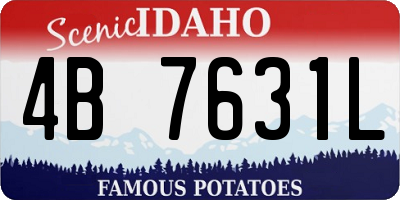 ID license plate 4B7631L