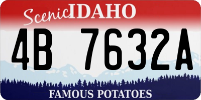 ID license plate 4B7632A