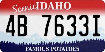 ID license plate 4B7633I