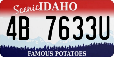 ID license plate 4B7633U