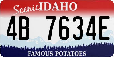 ID license plate 4B7634E