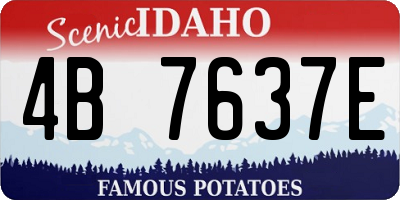 ID license plate 4B7637E
