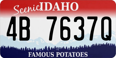 ID license plate 4B7637Q