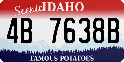 ID license plate 4B7638B
