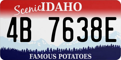 ID license plate 4B7638E