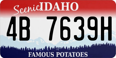 ID license plate 4B7639H