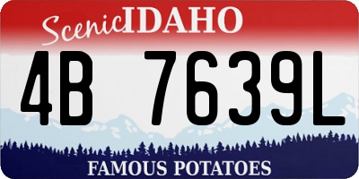 ID license plate 4B7639L