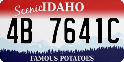 ID license plate 4B7641C