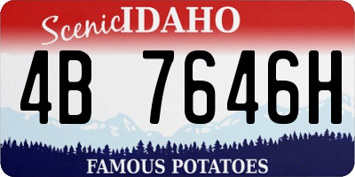 ID license plate 4B7646H