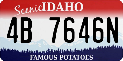 ID license plate 4B7646N