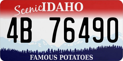 ID license plate 4B7649O
