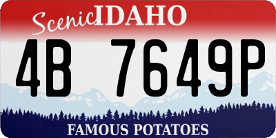 ID license plate 4B7649P