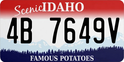 ID license plate 4B7649V