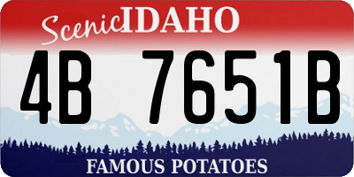 ID license plate 4B7651B