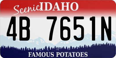 ID license plate 4B7651N