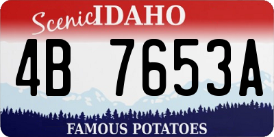 ID license plate 4B7653A