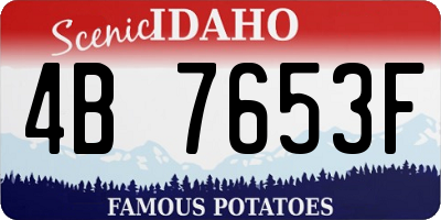 ID license plate 4B7653F