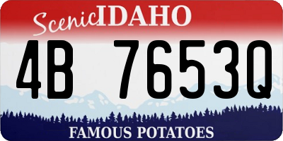 ID license plate 4B7653Q
