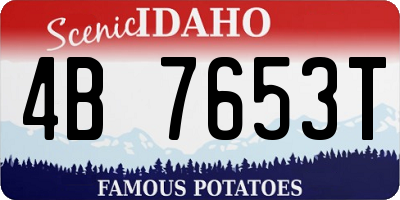 ID license plate 4B7653T