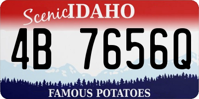 ID license plate 4B7656Q